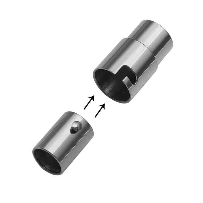 MOAMUN 10PCS Black Cord End Caps Bracelet End Caps Locking Bracelet Rope End Cap Cord Ends (Black, 5 mm) - Image 5